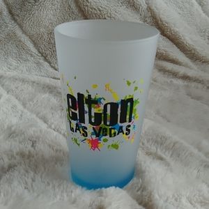 Frosted Elton John Las Vegas glass